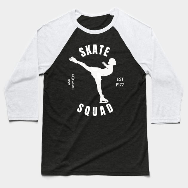 Girls Ice Skate Squad Girls Ice Skating Gift Baseball T-Shirt by atomguy